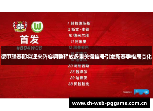 德甲联赛即将迎来阵容调整释放多重关键信号引发新赛季格局变化 德甲联赛即将迎来阵容调整释放多重关键信号引发新赛季格局变化